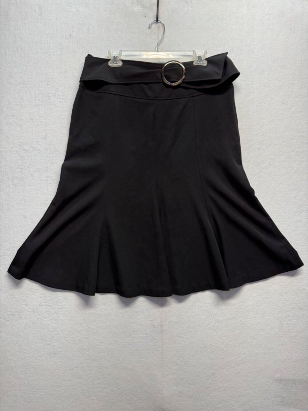 East 5th Black A-Line Skirt With Silver Buckle Accent Size 14 - Picture 1 of 7